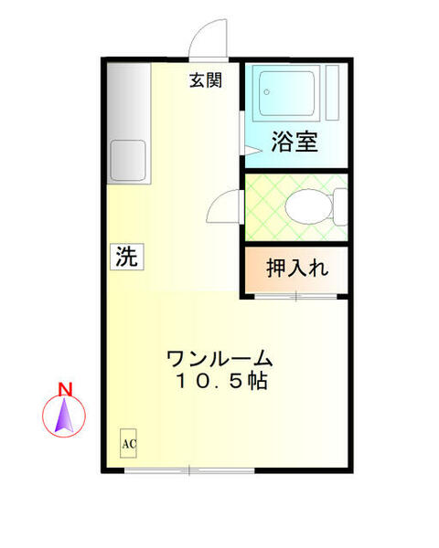 コーポ百香 202｜神奈川県大和市深見台１丁目(賃貸アパート1R・2階・21.39㎡)の写真 その2