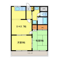 サニーパレスハネカ 202 ｜ 三重県伊賀市平野東町（賃貸アパート2DK・2階・44.88㎡） その2