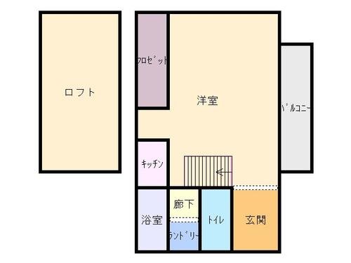 ビションハウス 202｜群馬県高崎市寺尾町(賃貸アパート1R・1階・31.35㎡)の写真 その2
