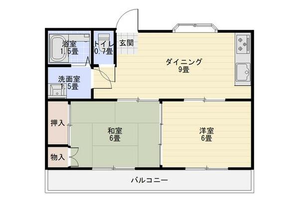 レジデンス武田 105｜鹿児島県姶良市加治木町反土(賃貸マンション2DK・1階・37.95㎡)の写真 その2