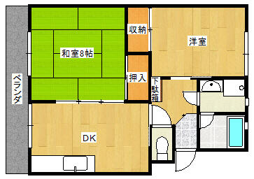 ピースフルマンション｜香川県綾歌郡宇多津町浜六番丁(賃貸マンション2DK・3階・47.03㎡)の写真 その1