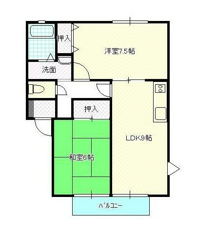 サンライフ上代 B201｜熊本県熊本市西区上代８丁目(賃貸アパート2LDK・2階・52.84㎡)の写真 その1