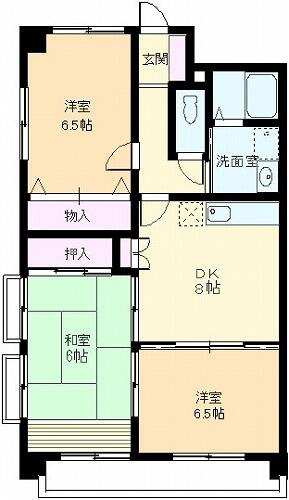 山口県山口市若宮町(賃貸マンション3DK・8階・66.07㎡)の写真 その1