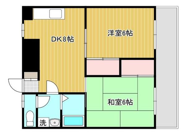 ロイヤル上祇園｜広島県広島市安佐南区祇園２丁目(賃貸マンション2DK・3階・44.53㎡)の写真 その2