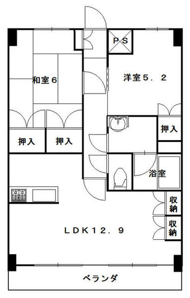ホソタニマンション 607｜香川県高松市川島東町(賃貸マンション2LDK・6階・56.20㎡)の写真 その1