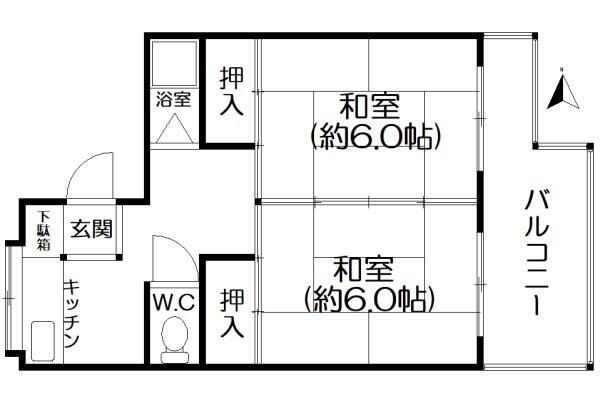 小池アパート 302｜静岡県熱海市下多賀(賃貸アパート2K・3階・40.00㎡)の写真 その1