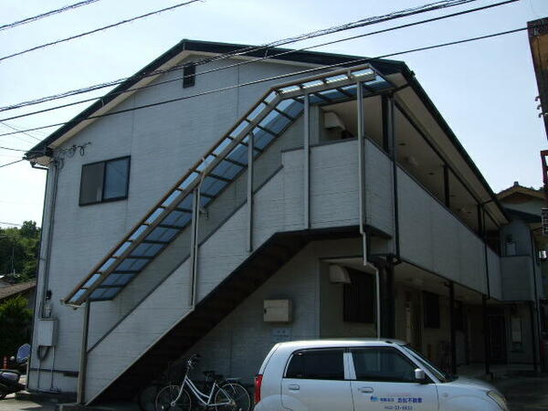 画像16:共用階段（屋根付きです）