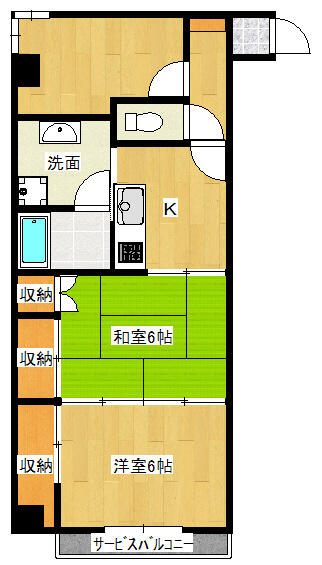 第七旭コーポラス 1001｜宮城県仙台市青葉区錦町１丁目(賃貸マンション3K・10階・51.03㎡)の写真 その1