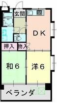 福岡県北九州市小倉北区木町３丁目（賃貸マンション2DK・3階・43.74㎡） その2