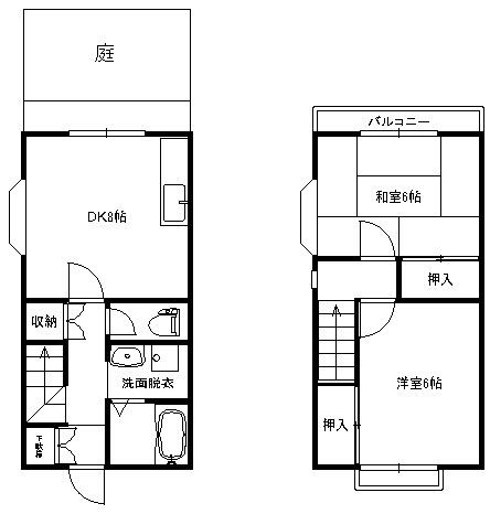 アットテラス中村 2｜千葉県市原市五井西２丁目(賃貸テラスハウス2DK・--・53.00㎡)の写真 その2