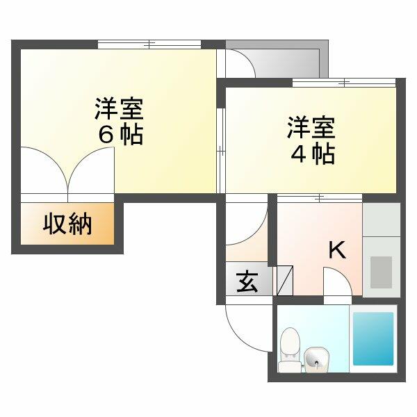 金子マンション｜愛媛県宇和島市本町追手２丁目(賃貸マンション2K・2階・23.60㎡)の写真 その1