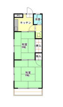 海老沼ハイツ 103 ｜ 栃木県小山市駅南町３丁目（賃貸アパート2K・1階・36.36㎡） その2