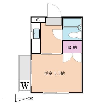 神奈川県川崎市中原区今井南町(賃貸マンション1K・2階・19.44㎡)の写真 その2