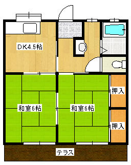オアシスＭ A-103｜熊本県宇土市高柳町(賃貸アパート2DK・1階・43.75㎡)の写真 その1