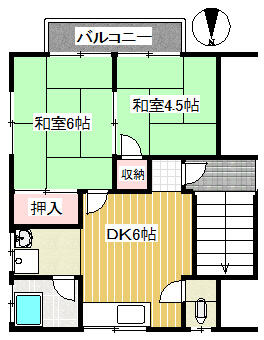 プラムハウス D｜埼玉県草加市氷川町(賃貸アパート2DK・2階・38.88㎡)の写真 その1