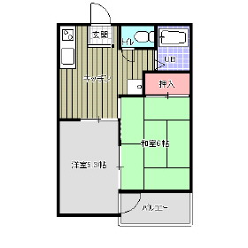 サングローリー 203｜岩手県一関市上坊(賃貸アパート2K・2階・36.90㎡)の写真 その1