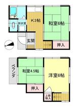 千葉県市川市曽谷４丁目（賃貸一戸建3K・--・47.20㎡） その1