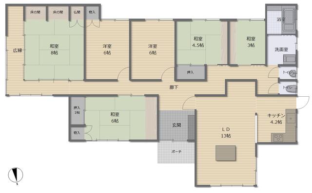 長崎県佐世保市の一戸建て | 690万円 | 6LDK | 356.89m² | Akiyama house finder