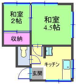 アルファ荘 203｜東京都品川区豊町４丁目(賃貸アパート2K・2階・21.50㎡)の写真 その2