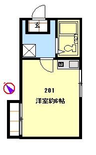 東京都板橋区小豆沢４丁目(賃貸マンション1R・2階・16.53㎡)の写真 その2