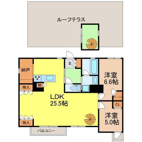 愛知県名古屋市瑞穂区彌富町字月見ケ岡（マンション）の賃貸物件の間取り