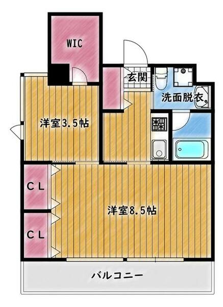 福岡県北九州市八幡西区八枝３丁目(賃貸マンション1SLDK・3階・44.06㎡)の写真 その2