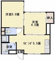 十津・光荘 102 ｜ 高知県高知市十津３丁目（賃貸アパート2K・1階・34.71㎡） その1