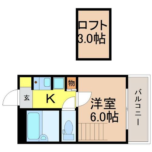 愛知県名古屋市熱田区三番町（アパート）の賃貸物件の間取り
