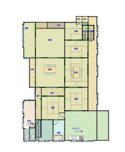 富山県富山市の一戸建て | 230万円 | 8SDK | 613.69m² | Akiyama house finder