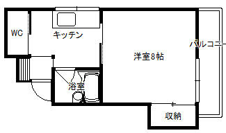 石川県金沢市十三間町(賃貸マンション1K・2階・26.71㎡)の写真 その2