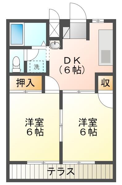 シティハイツ恭武 203｜福岡県飯塚市伊川(賃貸アパート2DK・1階・41.72㎡)の写真 その1