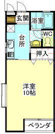 サニーハイツ 2-A｜福島県いわき市常磐関船町塚ノ越(賃貸アパート1K・2階・31.05㎡)の写真 その2
