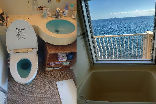 画像8:室内の浴室からも水平線を望みます