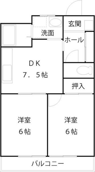 熊本県人吉市紺屋町(賃貸マンション2DK・4階・47.30㎡)の写真 その2