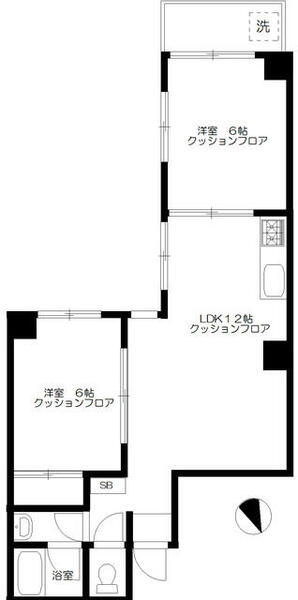 東京都港区麻布十番１丁目(賃貸マンション2LDK・3階・53.69㎡)の写真 その2