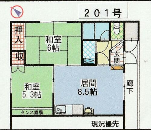 北海道札幌市北区新琴似八条７丁目（アパート）の賃貸物件の間取り