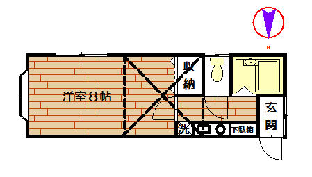 スターハイツ 203｜東京都板橋区赤塚７丁目(賃貸アパート1K・2階・24.50㎡)の写真 その2