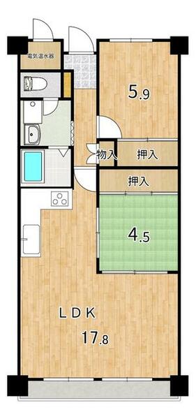 サンヴェールいの｜大分県大分市大字猪野(賃貸マンション2LDK・2階・65.69㎡)の写真 その2