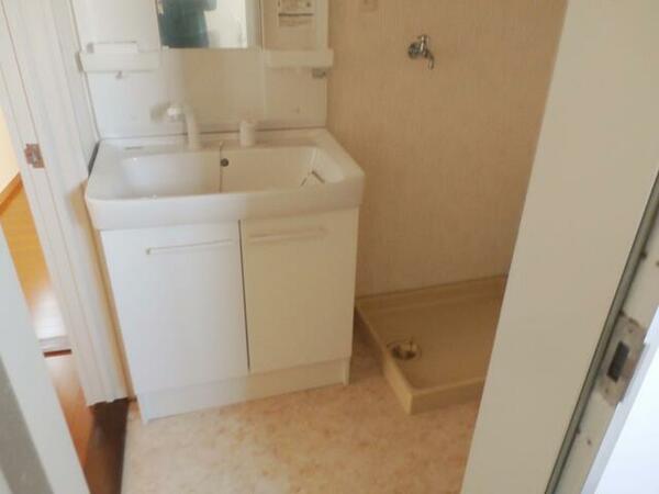 画像11:脱衣室の洗面台の写真です。洗面台はシャンプードレッサーになってます。