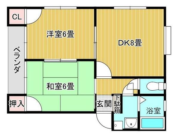 長崎県西彼杵郡長与町高田郷(賃貸アパート2DK・2階・44.40㎡)の写真 その1