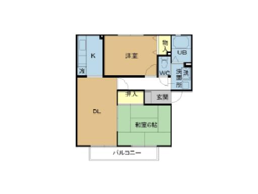 アルカディアＢ 202｜千葉県富里市御料(賃貸アパート2LDK・2階・52.65㎡)の写真 その2