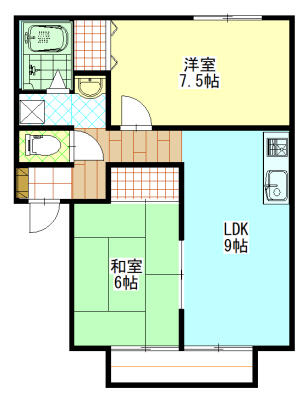 サンガーデンオアシス 203｜熊本県熊本市北区植木町滴水(賃貸アパート2LDK・2階・52.84㎡)の写真 その1