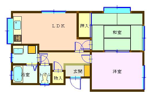 平島アパート｜福岡県八女市吉田(賃貸アパート2LDK・2階・46.00㎡)の写真 その1