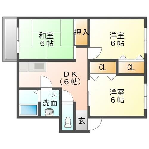 カーサエスペラール2－Cの間取り