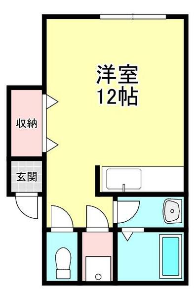 グリーンハイツ竹崎 302｜山口県下関市竹崎町２丁目(賃貸アパート1R・3階・29.10㎡)の写真 その2