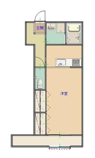 パステルヒルズⅡ｜岩手県北上市堤ケ丘２丁目(賃貸アパート1K・2階・40.47㎡)の写真 その1