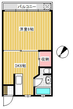 自由が丘ロイヤルハイツ 205｜東京都世田谷区奥沢６丁目(賃貸マンション1DK・2階・26.00㎡)の写真 その2