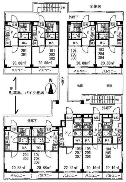 グリーンヒルズ 101｜東京都板橋区東新町１丁目(賃貸マンション1K・1階・20.16㎡)の写真 その2