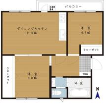 国土コーポ諏訪ノ森　Ｂ棟 404 ｜ 大阪府堺市西区浜寺諏訪森町西２丁（賃貸マンション2DK・4階・42.93㎡） その1