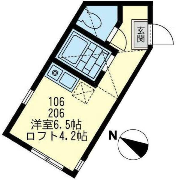 クレール横須賀 206｜神奈川県横須賀市上町１丁目(賃貸アパート1R・2階・14.00㎡)の写真 その1